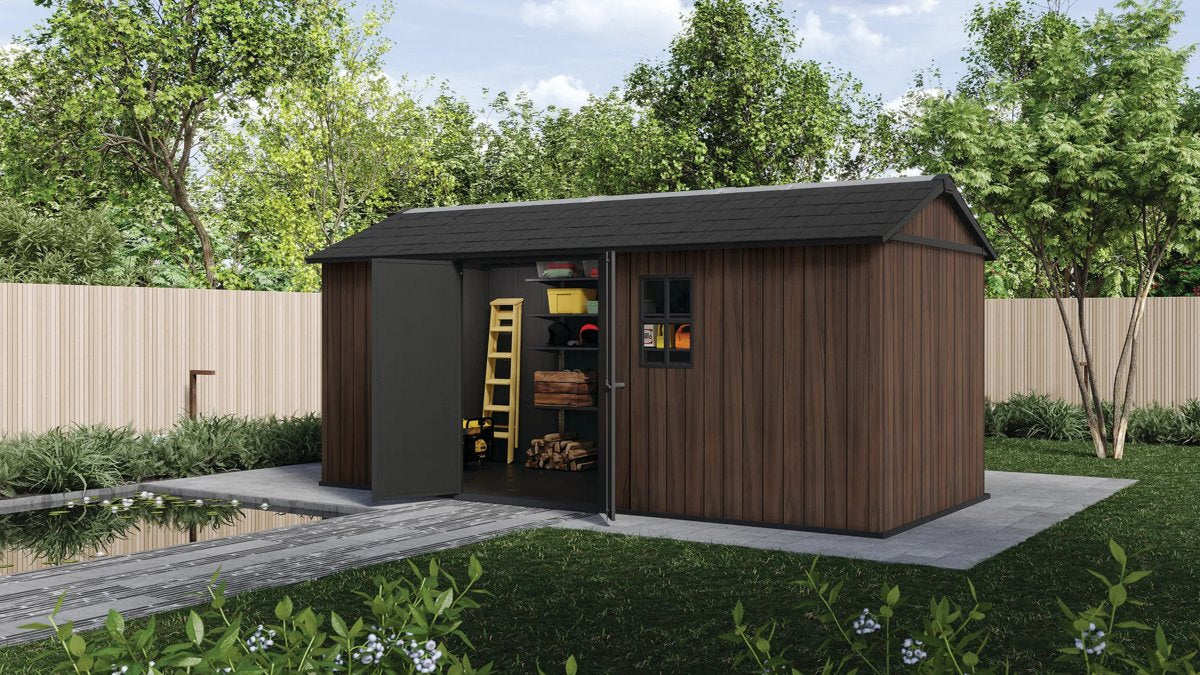 Keter Signature Apex Shed 17x7.5ft - Rosewood