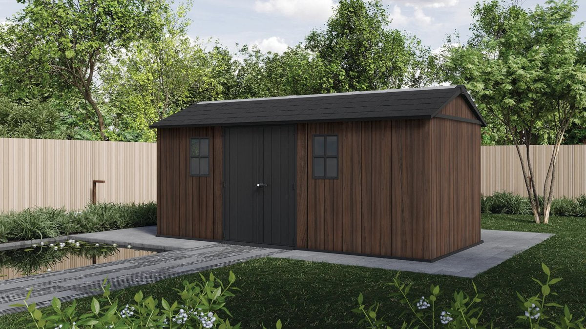 Keter Signature Apex Shed 17x7.5ft - Rosewood