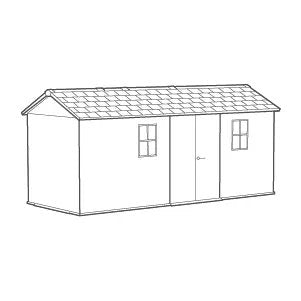 Keter Signature Apex Shed 17x7.5ft - Rosewood