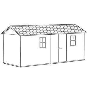Keter Newton Plus Shed 7.5x17ft - Grey