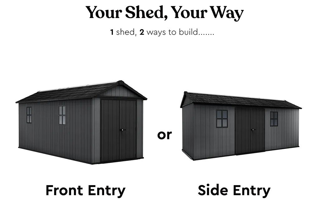 Keter Newton Plus Shed 7.5x17ft - Grey
