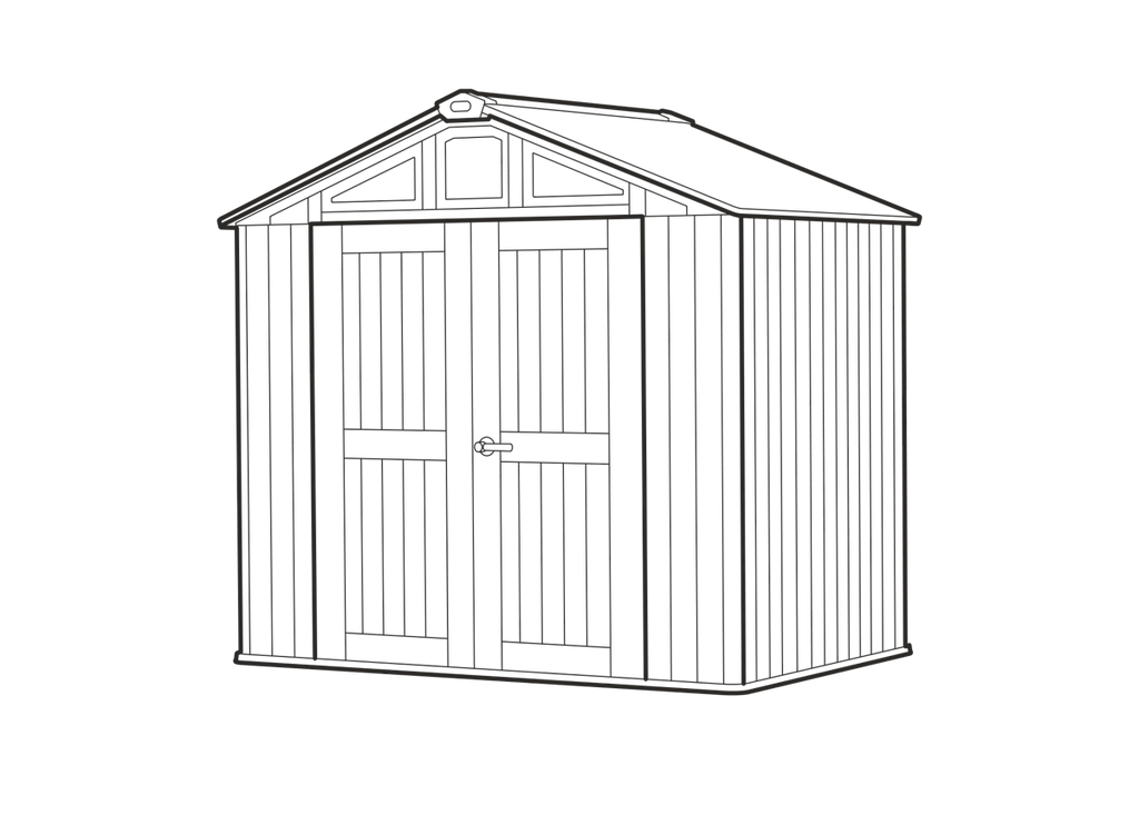 Keter Stronghold 8x6ft Shed - Grey