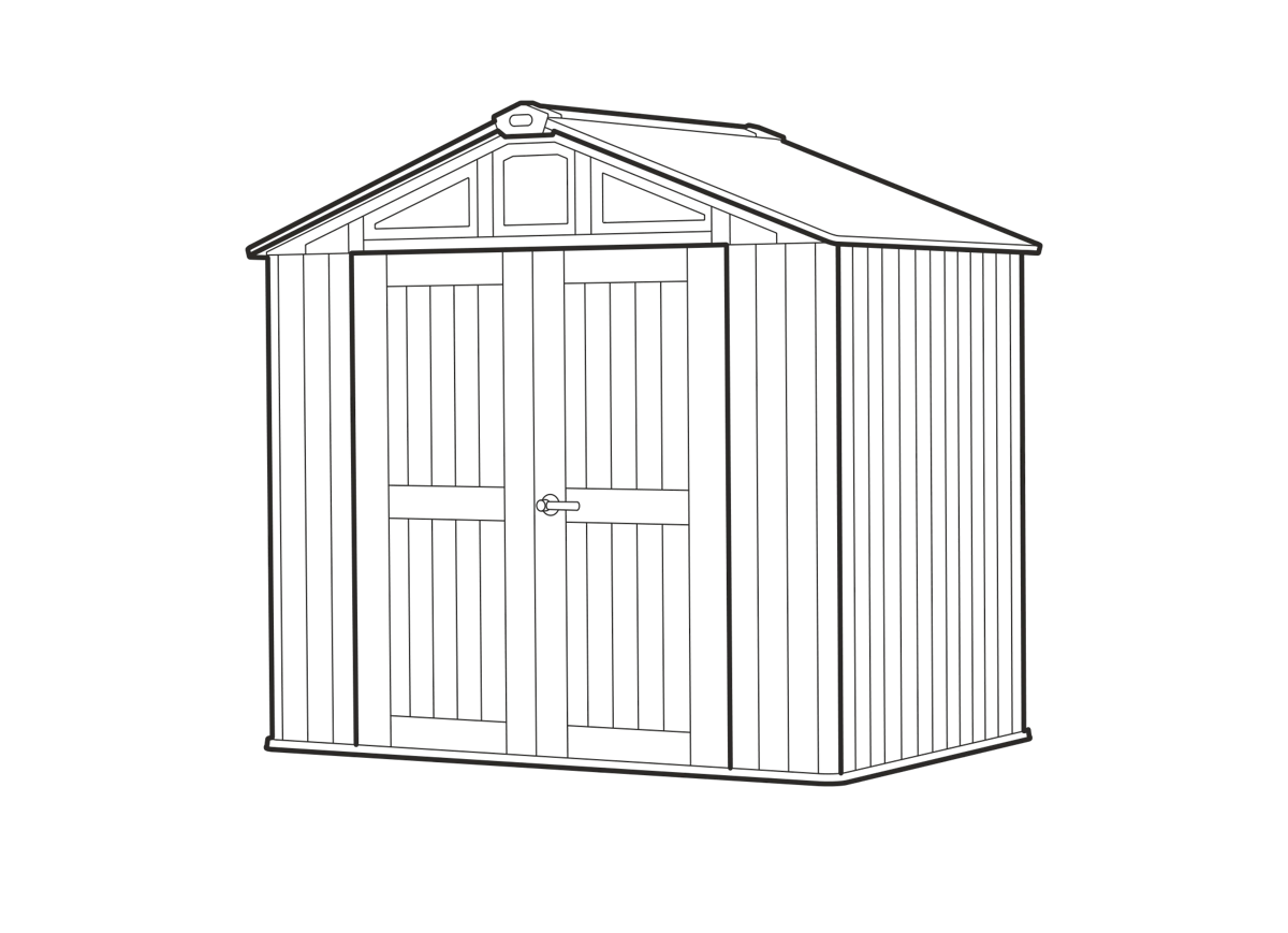 Keter Stronghold 8x6ft Shed - Grey