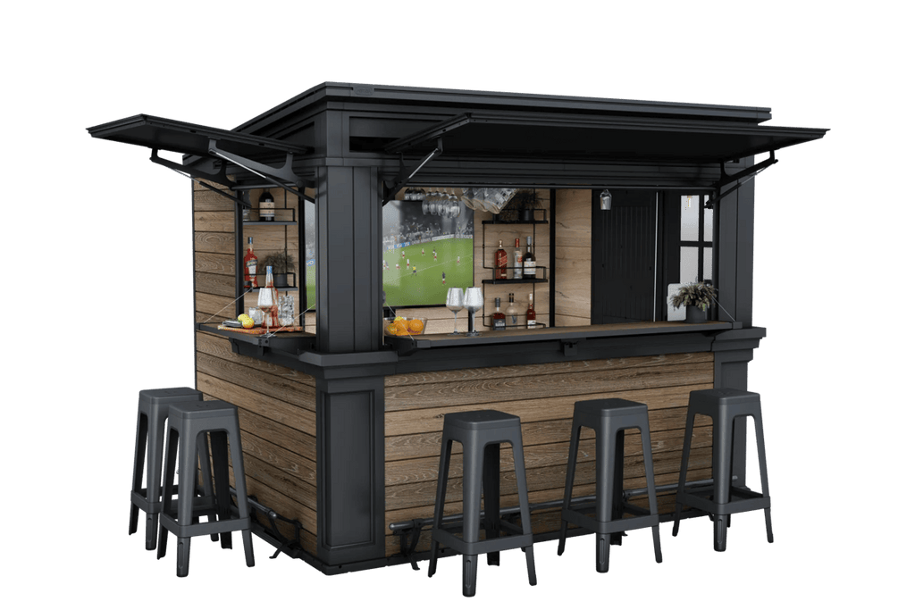 Keter Signature Outdoor Garden Bar - Walnut Brown