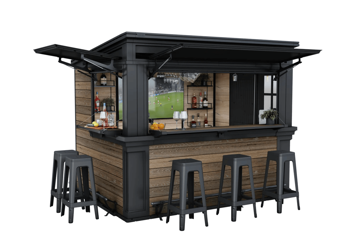 Keter Signature Outdoor Garden Bar - Walnut Brown