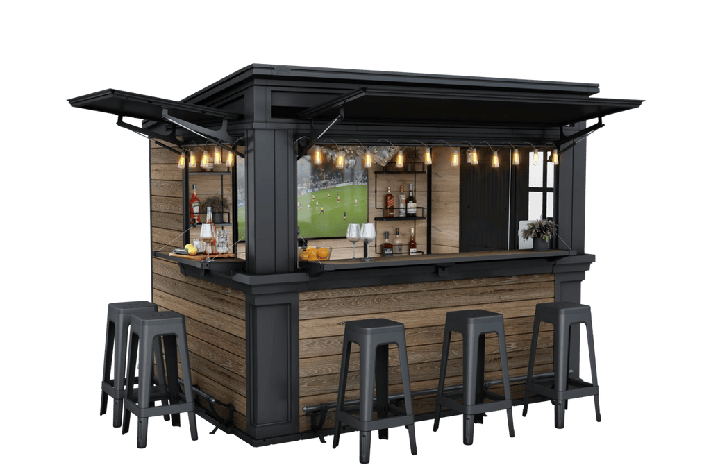 Keter Signature Outdoor Garden Bar - Walnut Brown