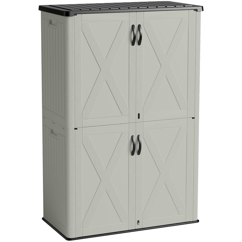 Patiowell 50 Cu.ft Outdoor Storage Cabinet, Beige