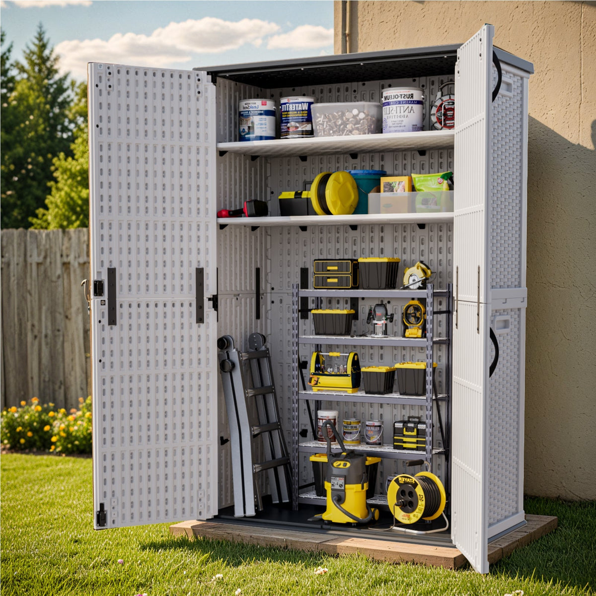 Patiowell 50 Cu Ft Plastic Cabinet, White